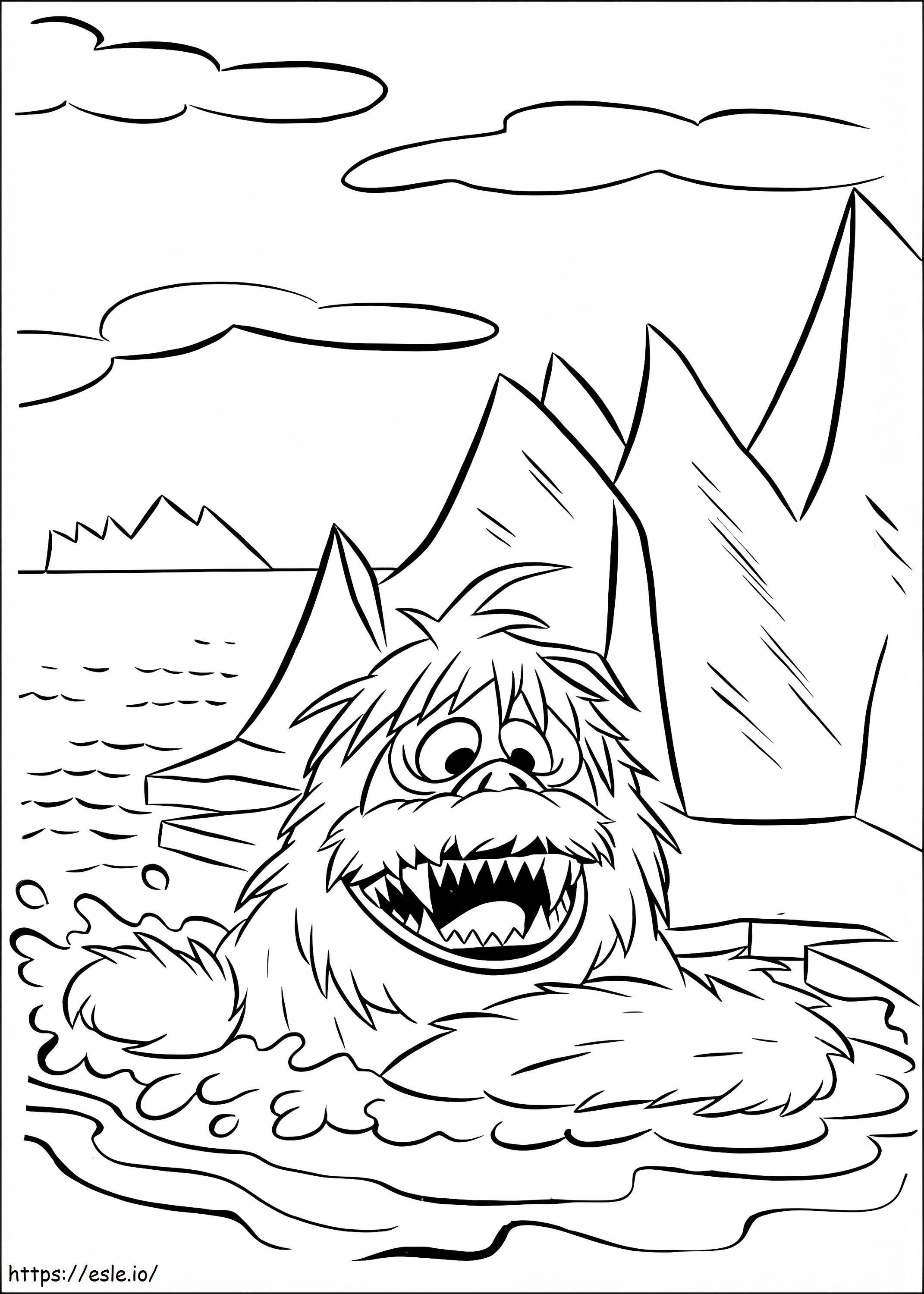 Snowmonster From Rudolph coloring page