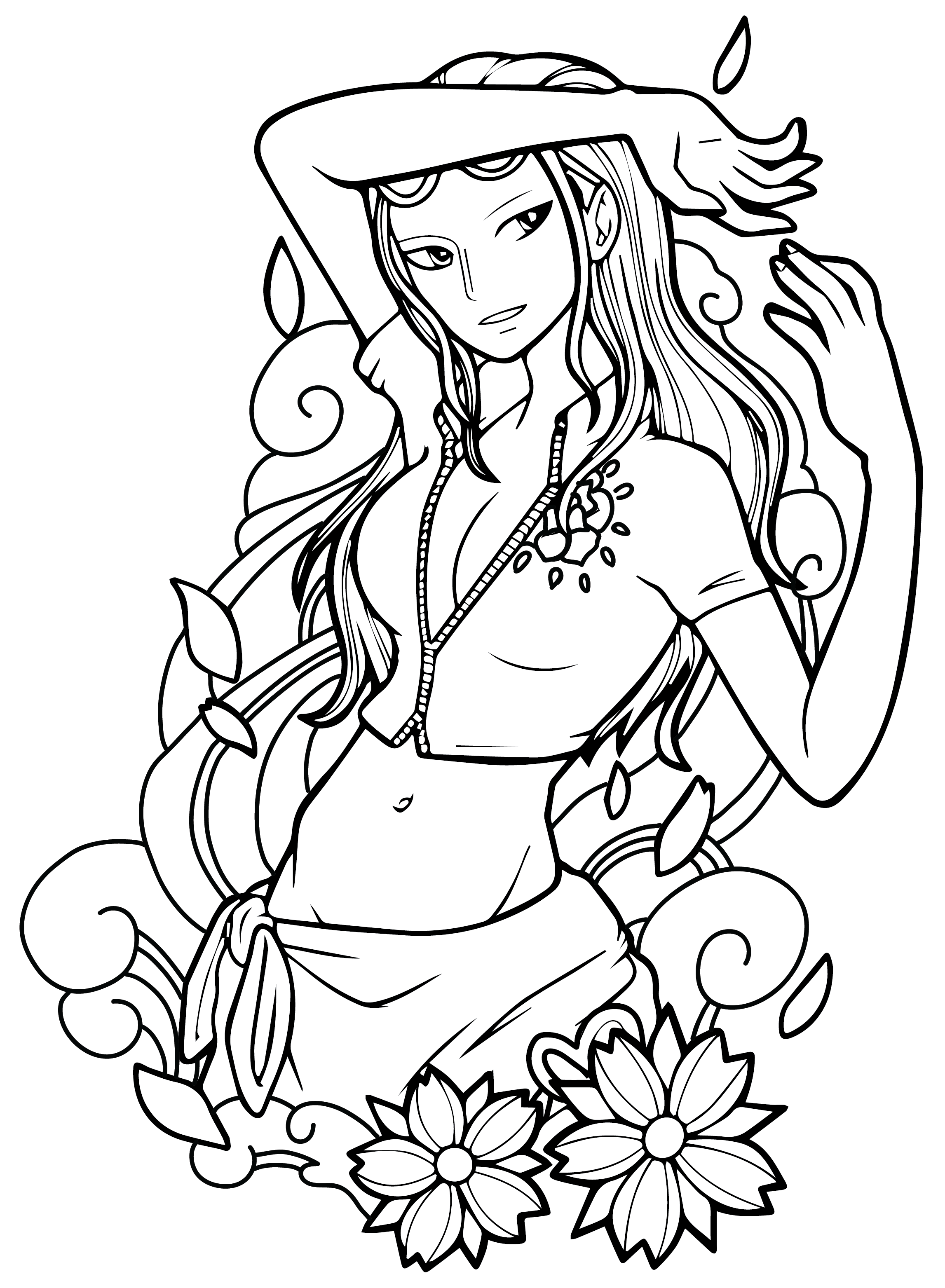 Nico Robin Coloring Page Free - Free ...