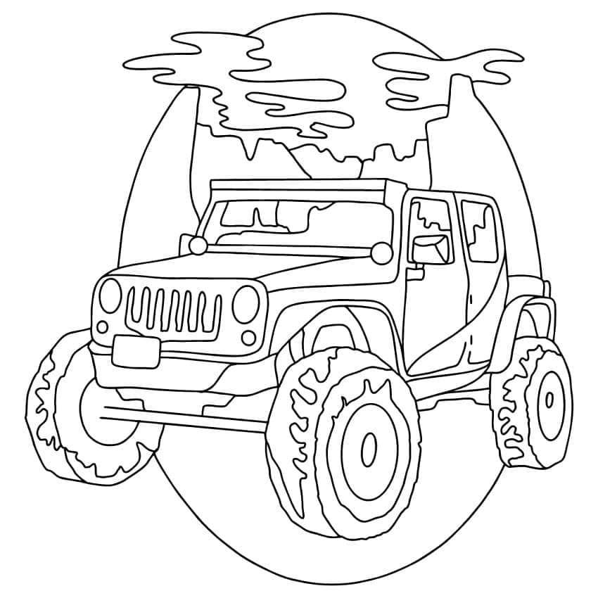 Printable Jeep Car coloring page ...