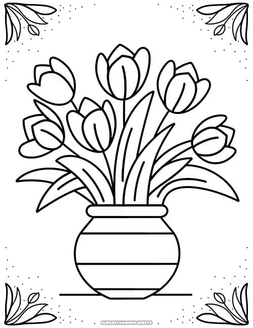 Flower Coloring Pages - Superstar ...