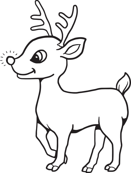 Printable Baby Reindeer Christmas Coloring Page for Kids – SupplyMe