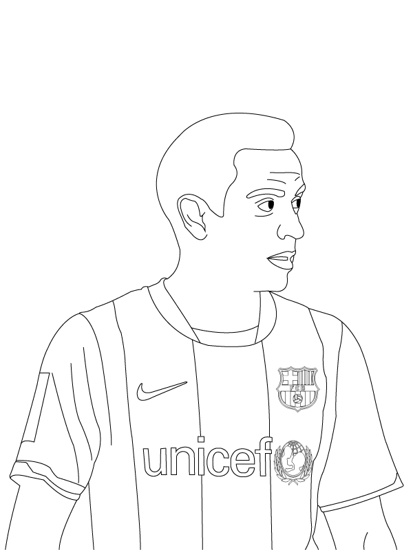 Xavi Former Football Player Coloring ...