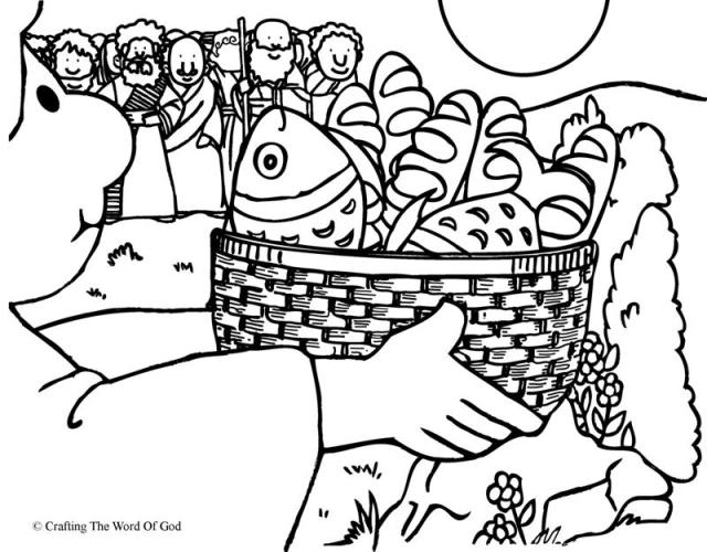 Feeding The Multitude- Coloring Page « Crafting The Word Of God