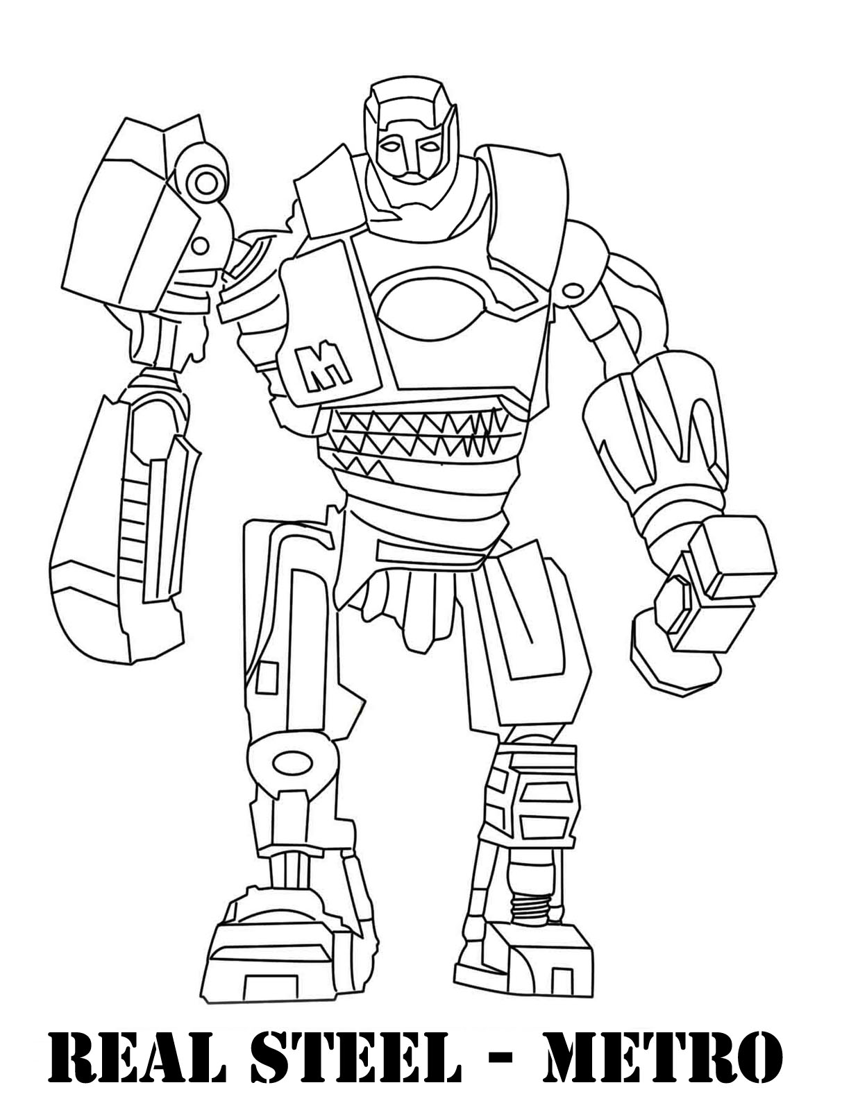 Real Steel Coloring Pages at GetDrawings | Free download