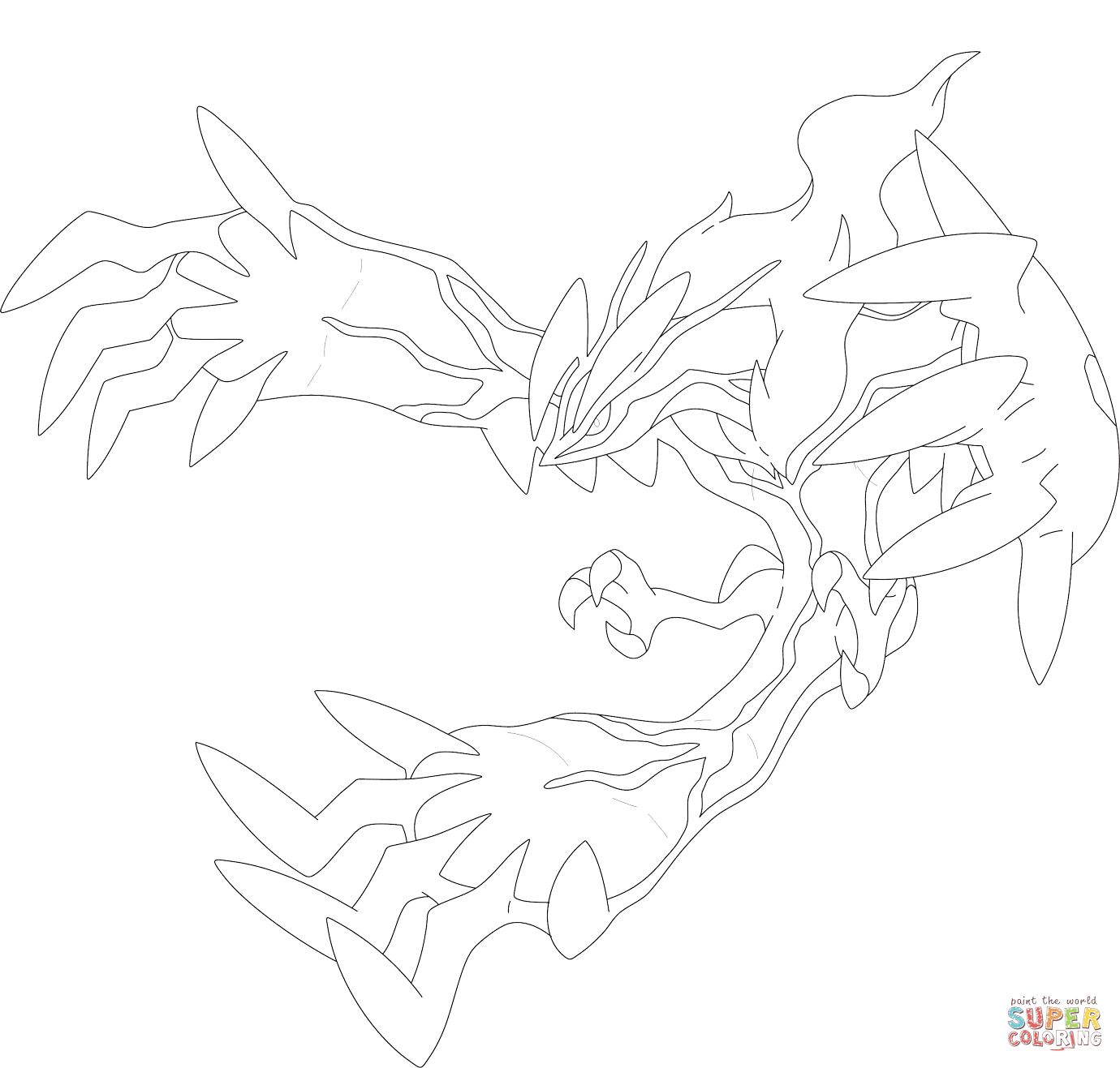 Yveltal coloring page | Free Printable Coloring Pages