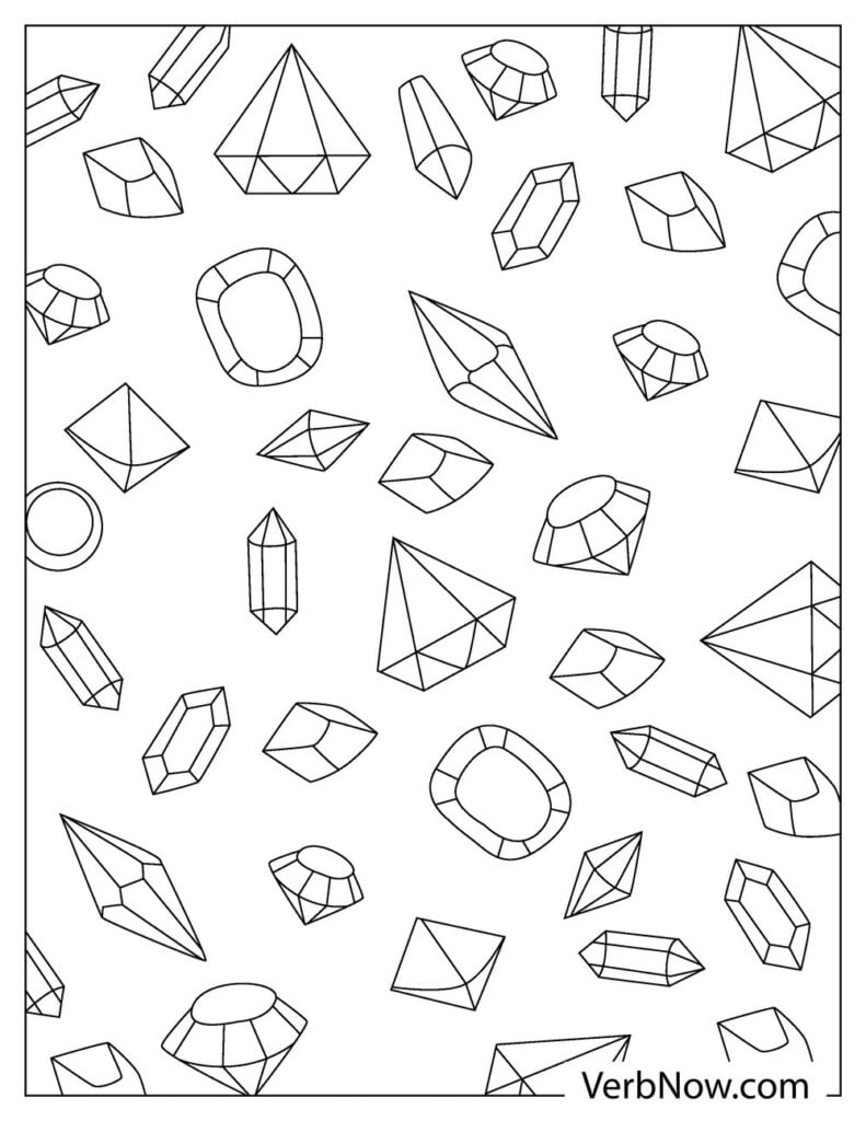 Free GEMSTONES Coloring Pages & Book for Download (Printable PDF) - VerbNow