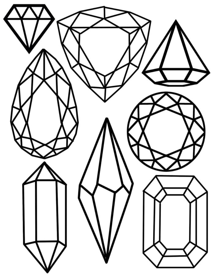 Crystal Coloring Pages