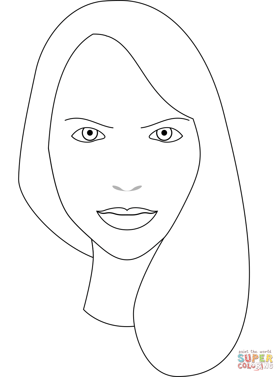 Woman Portrait coloring page | Free Printable Coloring Pages