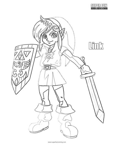 Link Coloring Page - Super Fun Coloring
