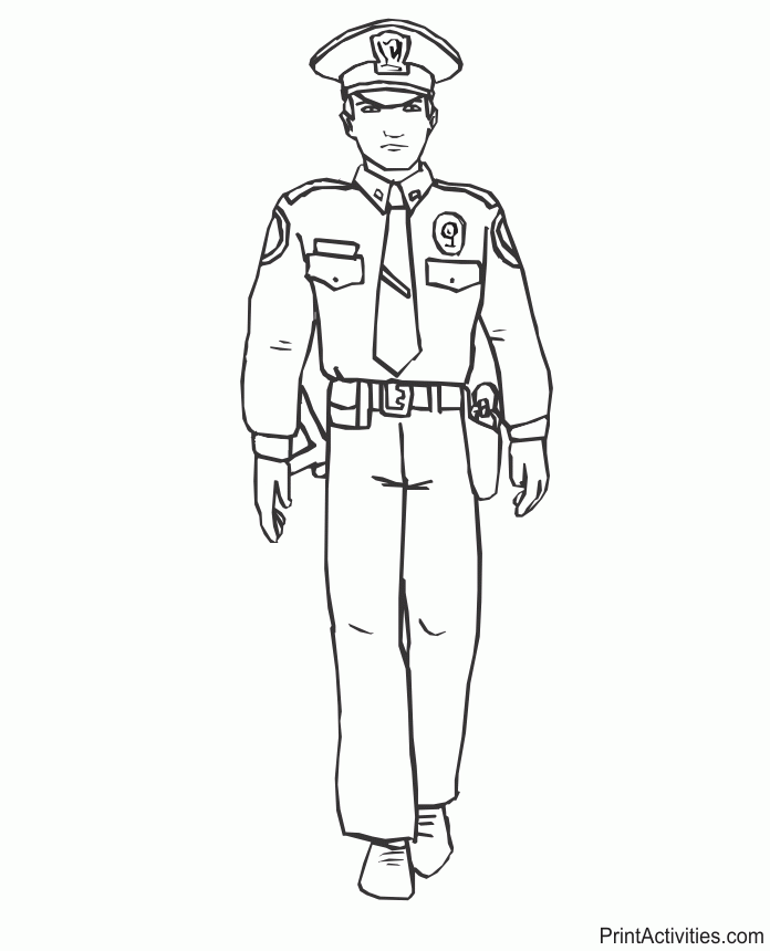Police Officer Coloring Pages - coloringmania.pw | coloringmania.pw