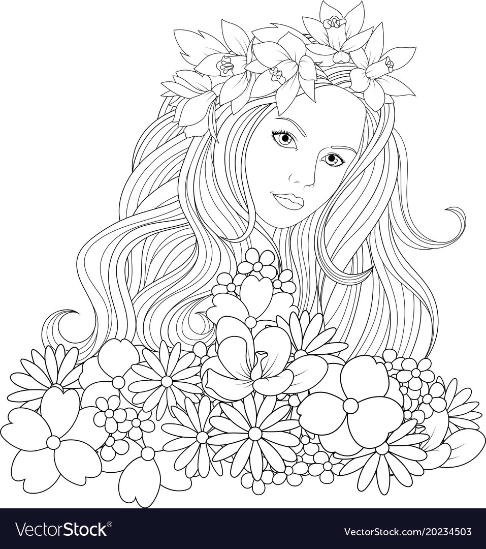 Coloring Book : Awesomeoring Pages For Girls Beautiful Girl ...