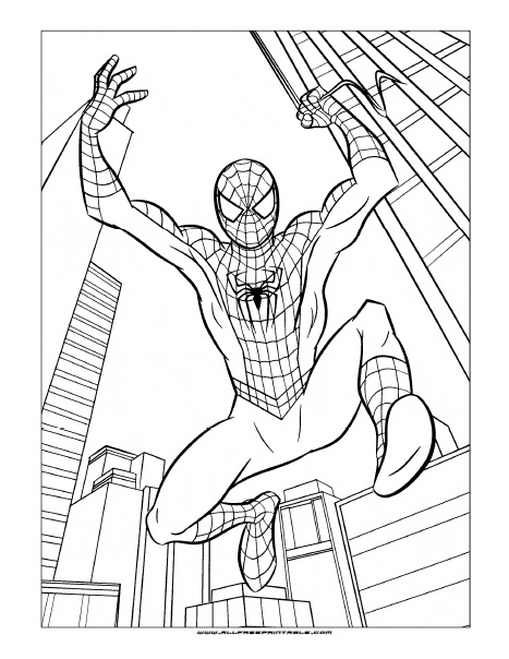 Spider-Man Coloring Page – Free Printable