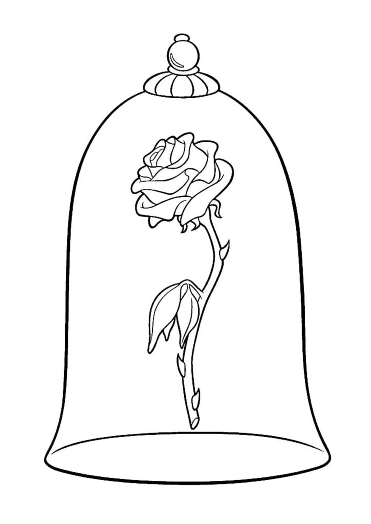 Coloring pages Beauty and the Beast. Print for free