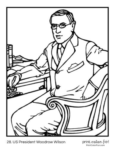 US Presidents coloring pages: Printables of the first 42 American leaders -  Print. Color. Fun!