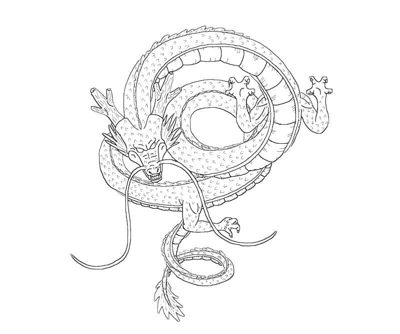 amazing shenron Coloring Page - Anime Coloring Pages