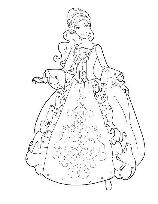 Online coloring pages Coloring Барби жозефина Барби, Download print coloring  page.