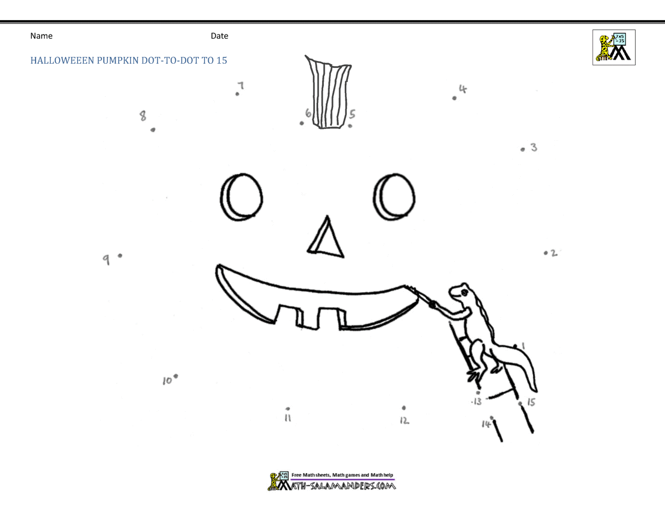 Coloring Book : Dot To Printable Pages Halloween Pumpkin Awesome ...