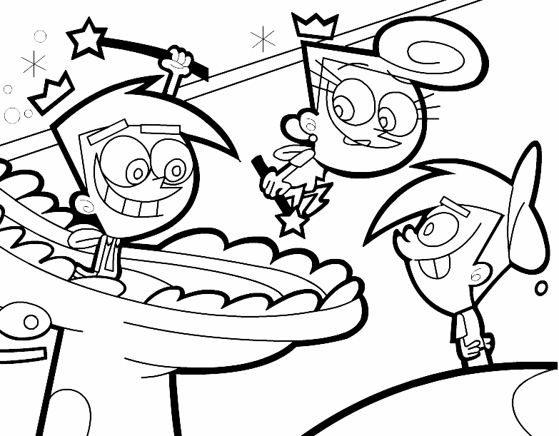 Fairly oddparents coloring pages printable