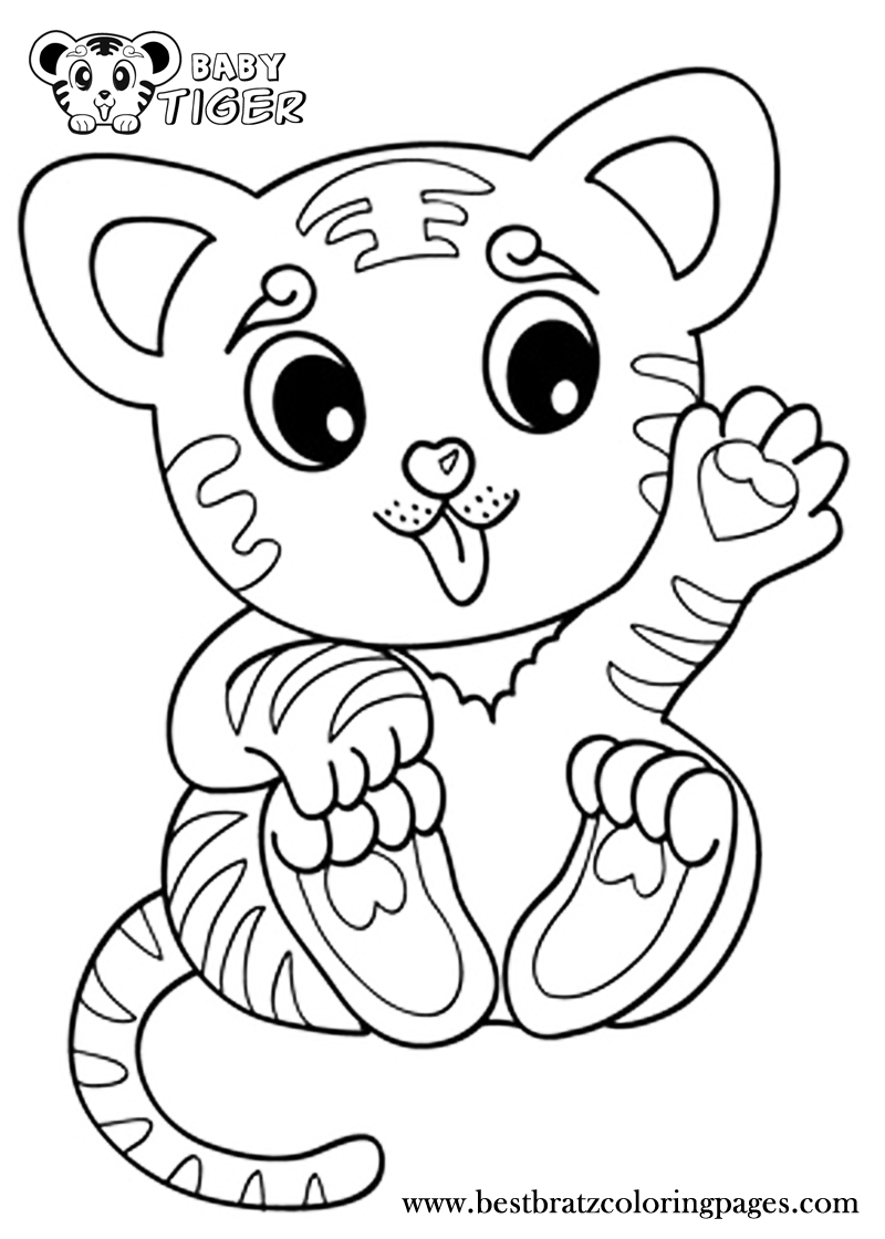 10 Pics of Baby Tiger Cute Animals Coloring Pages Print - Baby ...