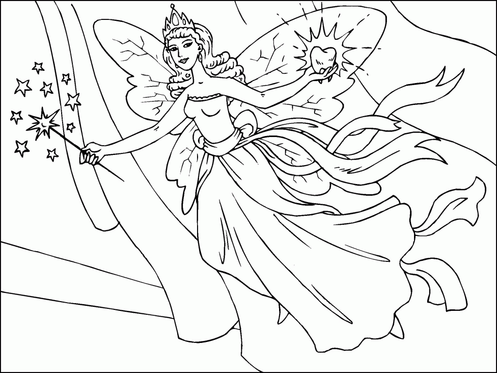 Fairy Coloring Pictures Pages For Kids And Adults | isgif.com
