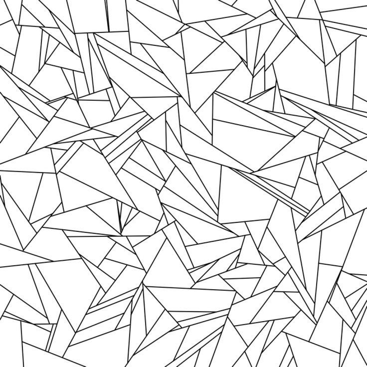 Broken Glass Tessellation Coloring Page Free Printable For Adults ...