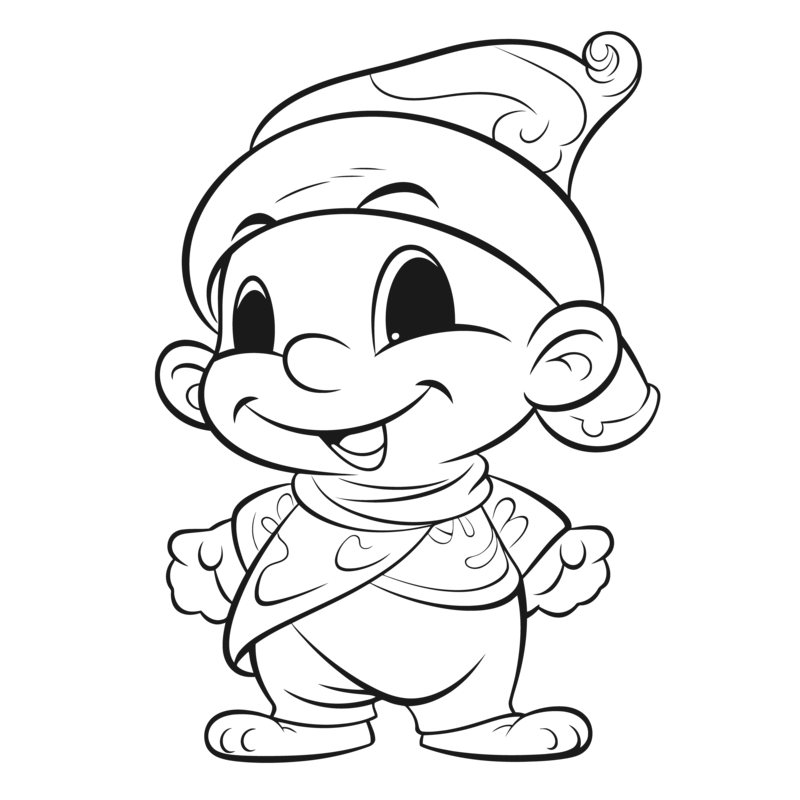 Outline Sketch Robin The Baby Elf ...