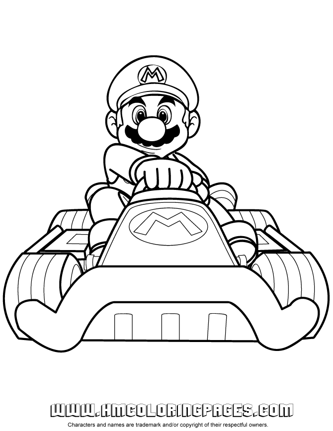 Mario Kart Bullet Bill Coloring Page | Free Printable Coloring Pages