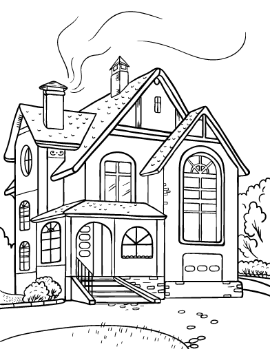 House Coloring Pages - Free Printable Coloring Pages for Kids