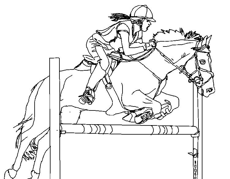 Art Therapy coloring page Horses : Show jumping 9