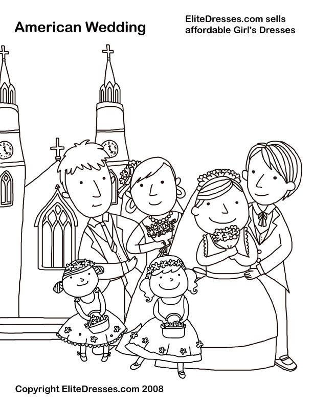 Wedding Coloring Pages that are free and Printable
