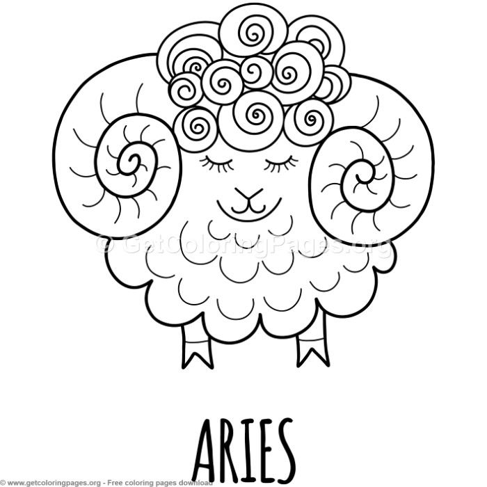 Cute Horoscope Aries Sign Coloring Pages Free instant download #coloring  #coloringbook #coloringpages … | Animal coloring pages, Coloring pages,  Free coloring pages