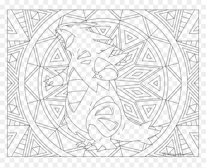 248 Tyranitar Pokemon Coloring Page - Pokemon Coloring Pages Tyranitar, HD  Png Download - vhv
