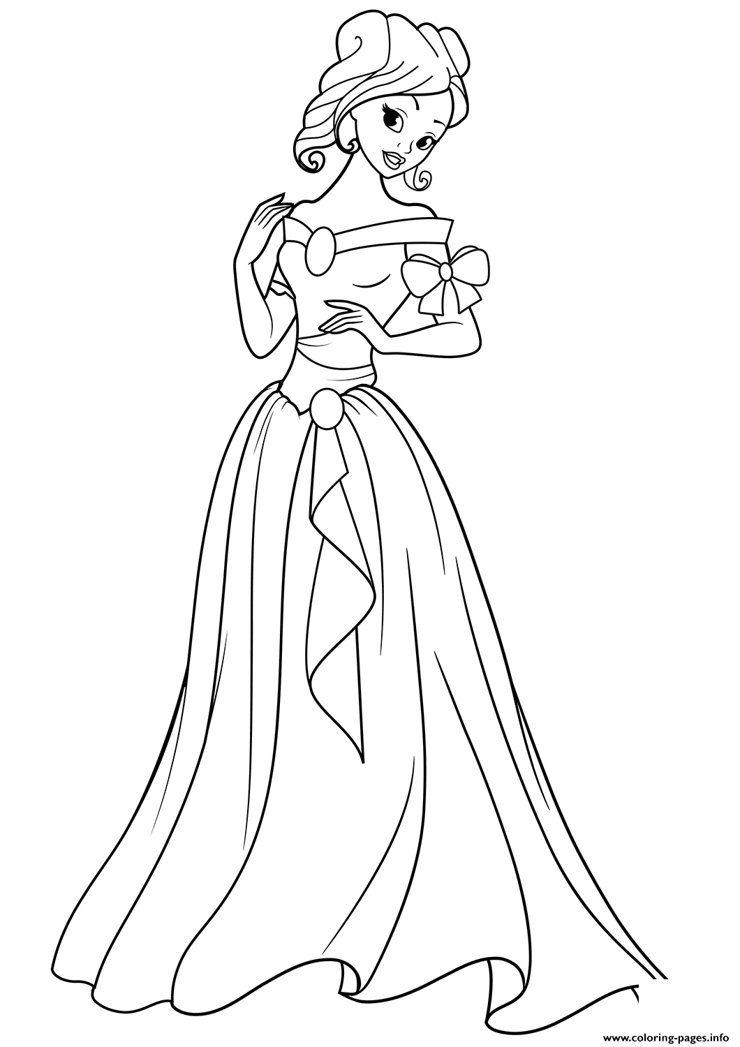 Beautiful Princess Royal Coloring Pages Printable