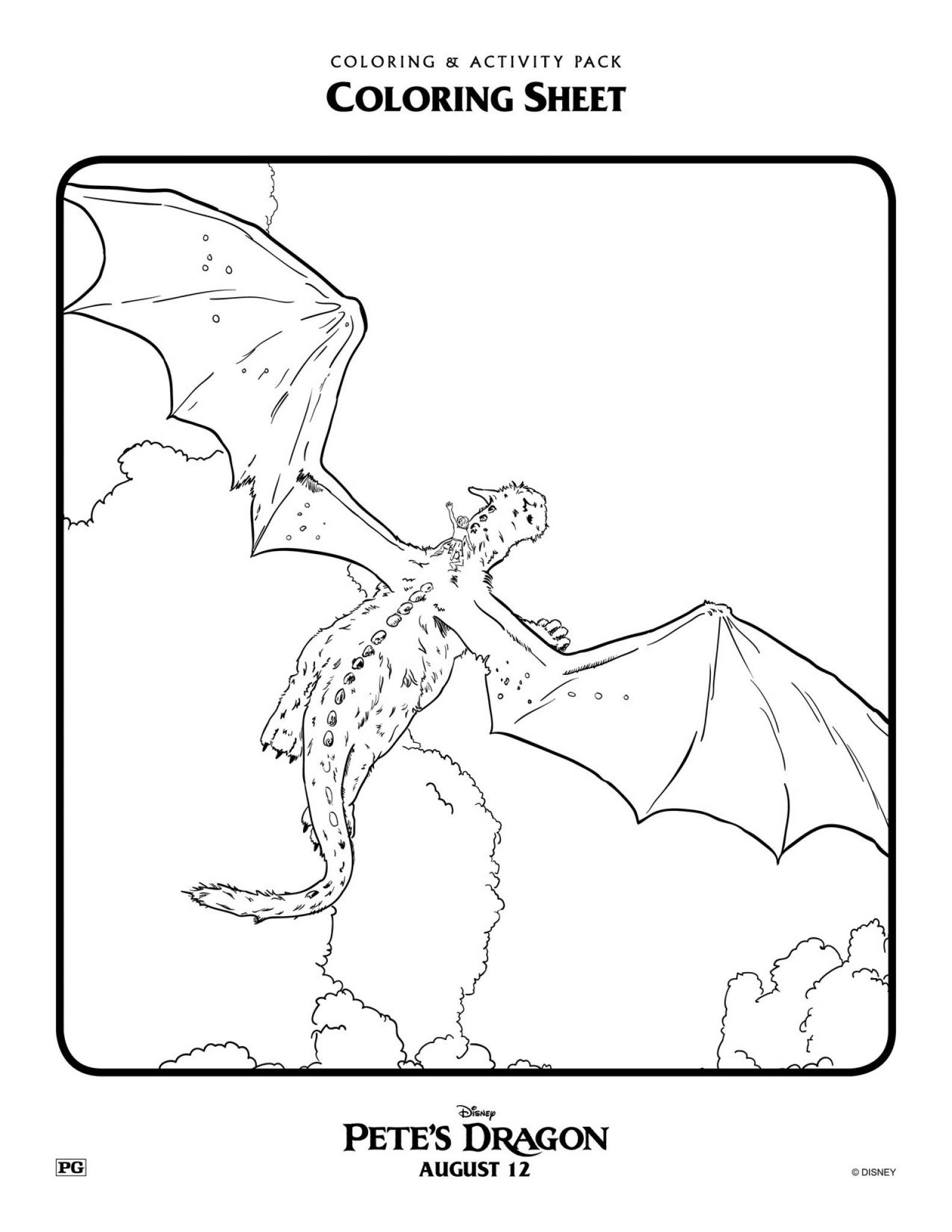 Pete's Dragon-Coloring Pages-2 - Disney Gals