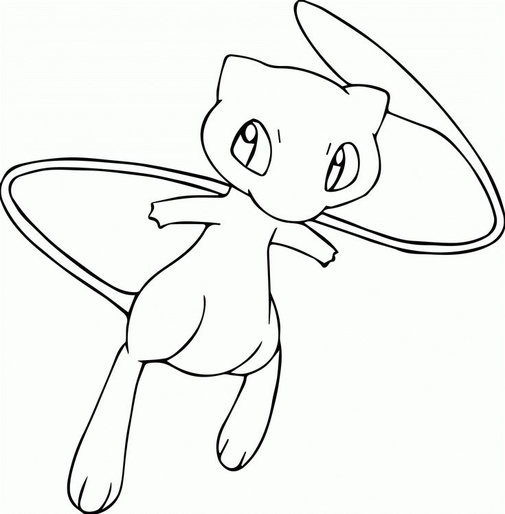 printable mew coloring pages | Pokemon coloring pages, Cartoon coloring  pages, Pokemon mew