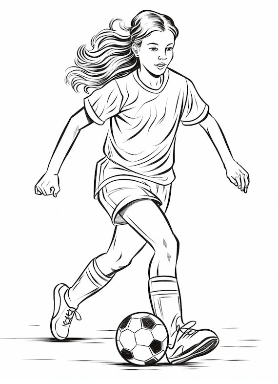 10 Soccer Girl Coloring Pages for Creative Kids