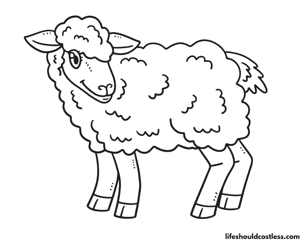 Sheep Coloring Pages (free printable PDF templates) - Life Should Cost Less