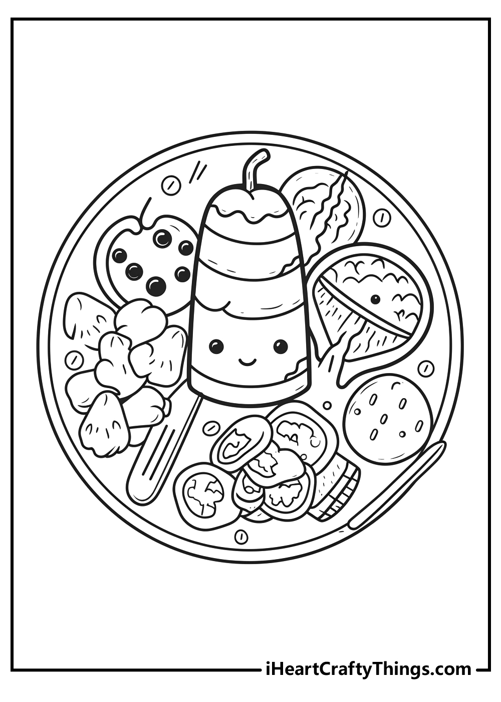 Cute Food Coloring Pages (100% Free ...