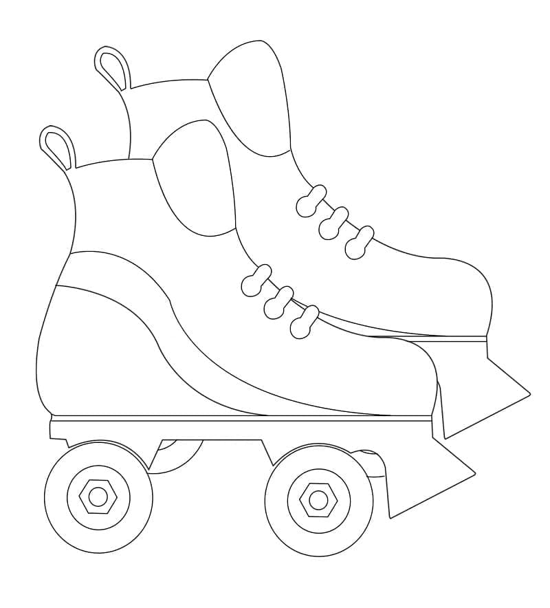 Free Roller Skates coloring page ...