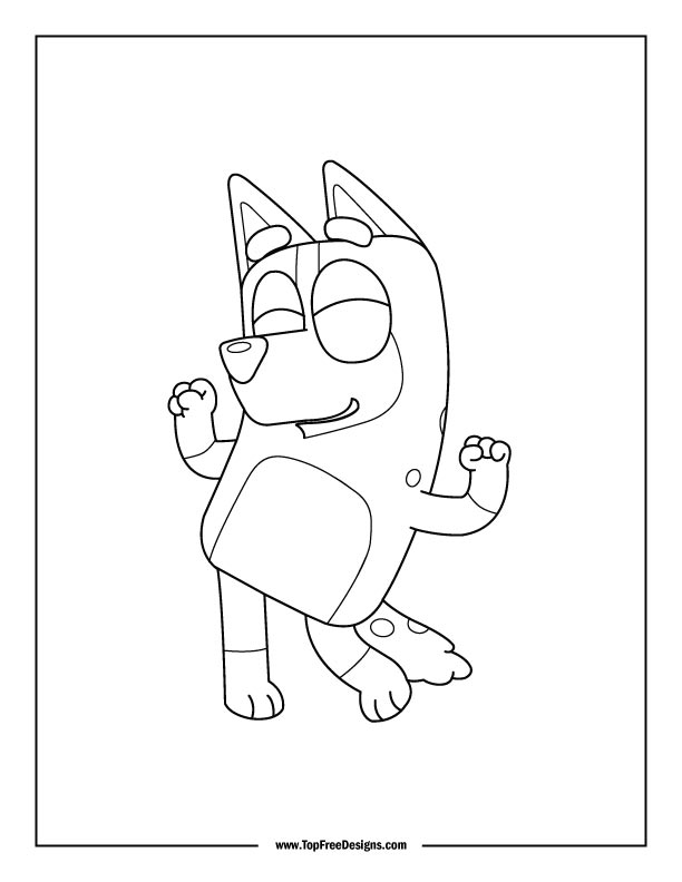 Bluey Coloring Pages - TopFreeDesigns