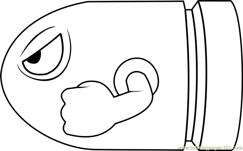Bullet Bill Coloring Page for Kids ...