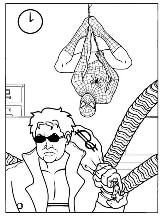 Coloring pages: Doctor Octopus, printable for kids & adults, free