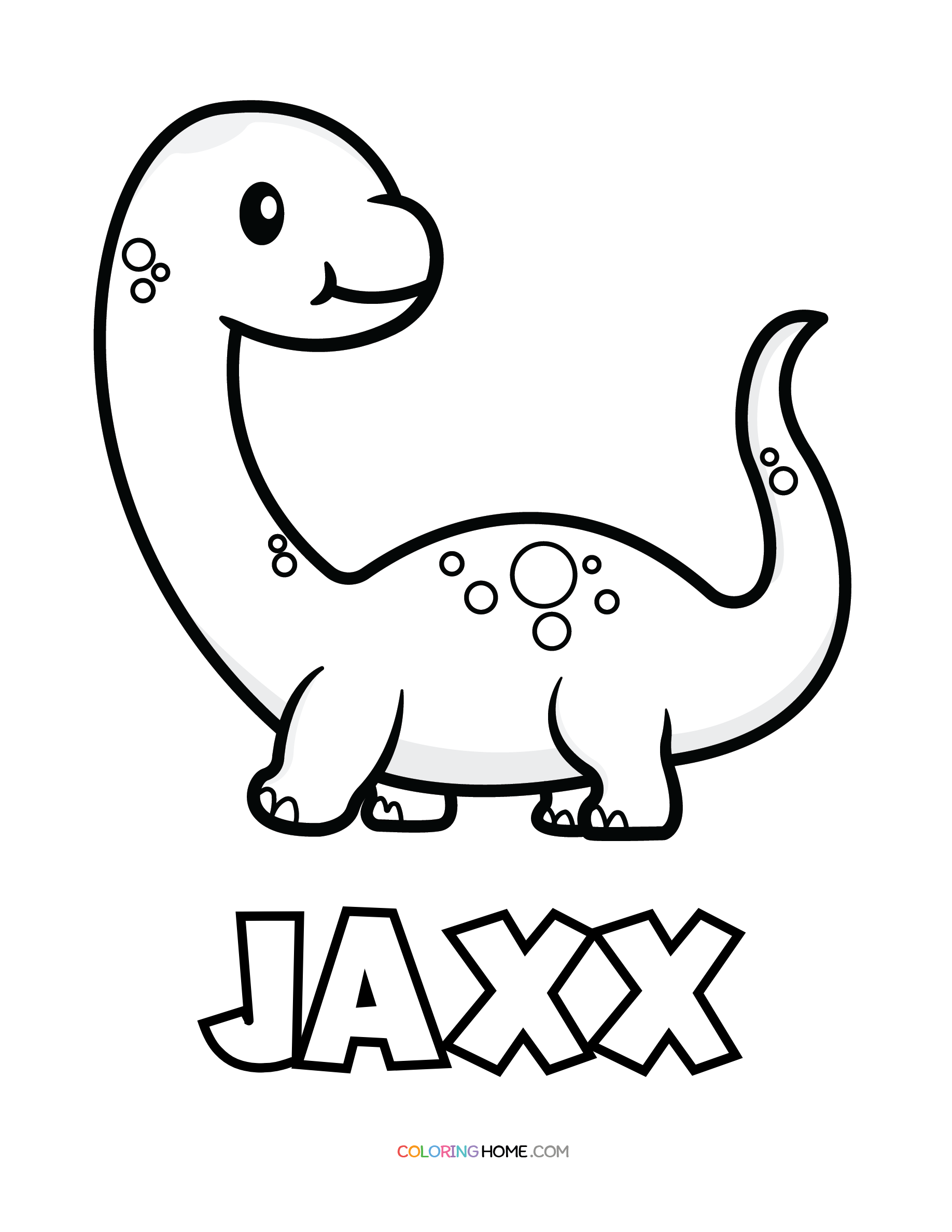 Jaxx dinosaur coloring page