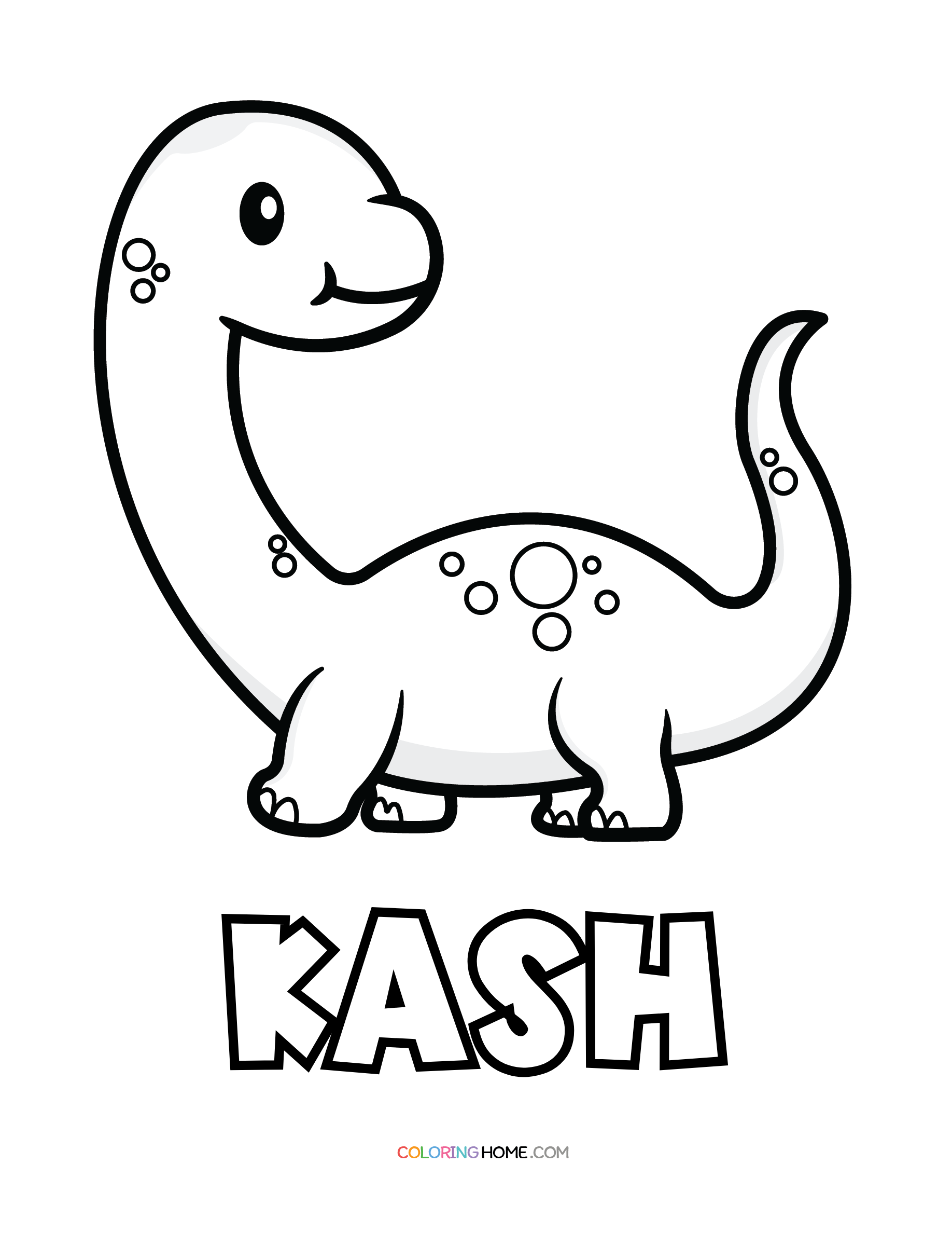 Kash dinosaur coloring page