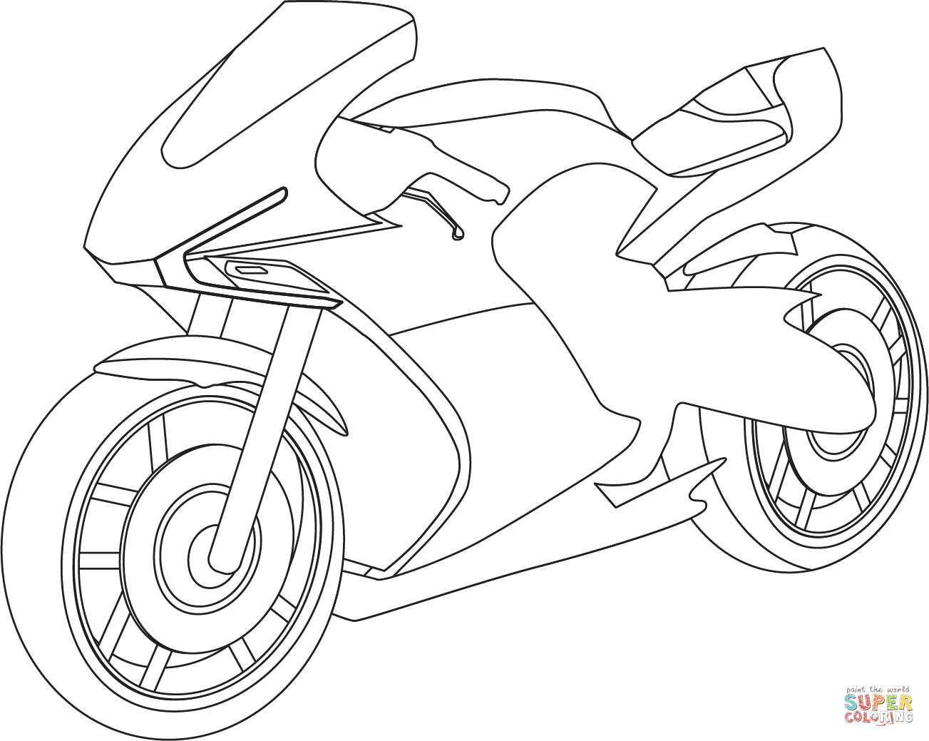 Sport Bike coloring page | Free Printable Coloring Pages