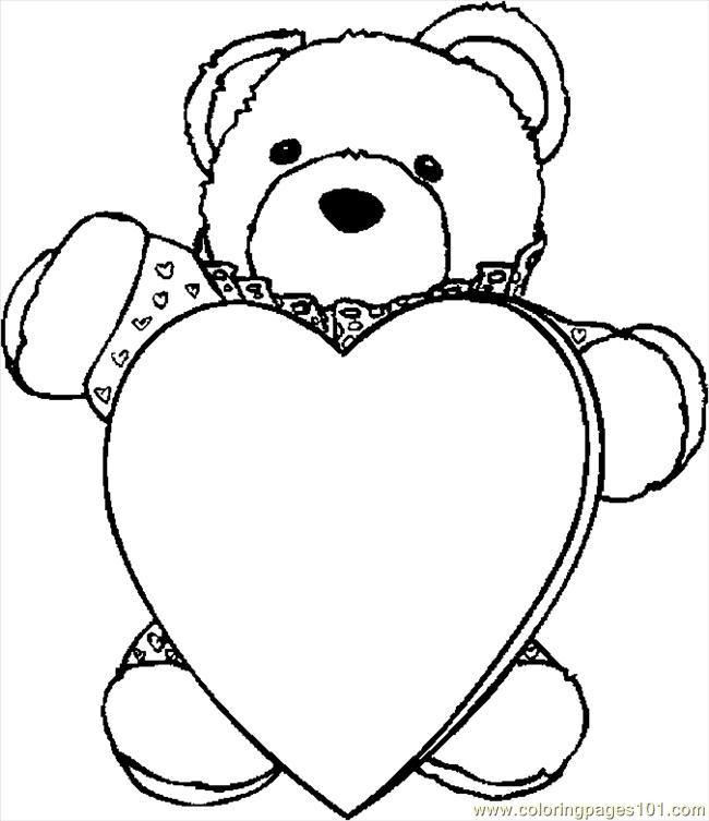 Bears And Hearts Coloring Pages - Coloring Pages For All Ages