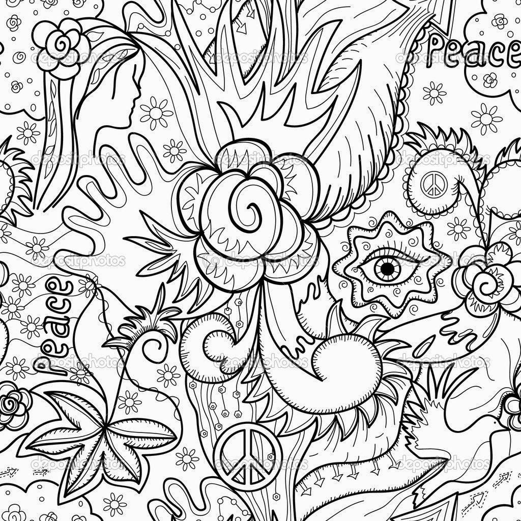 Coloring Pages For Adults Abstract Flowers | Coloring Online