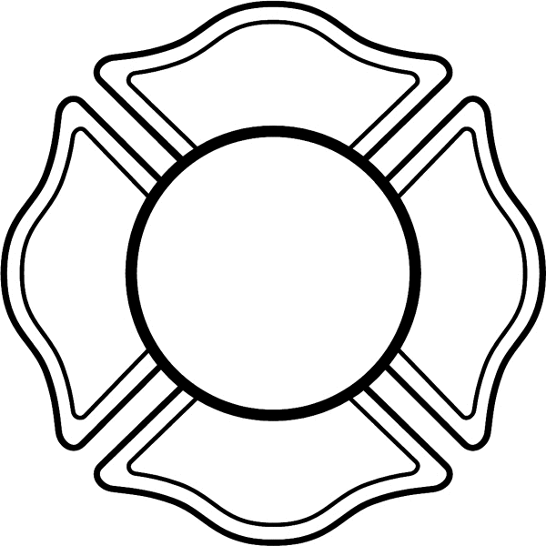 Inspirational Fire Department Badge Coloring Page - Oracoloring