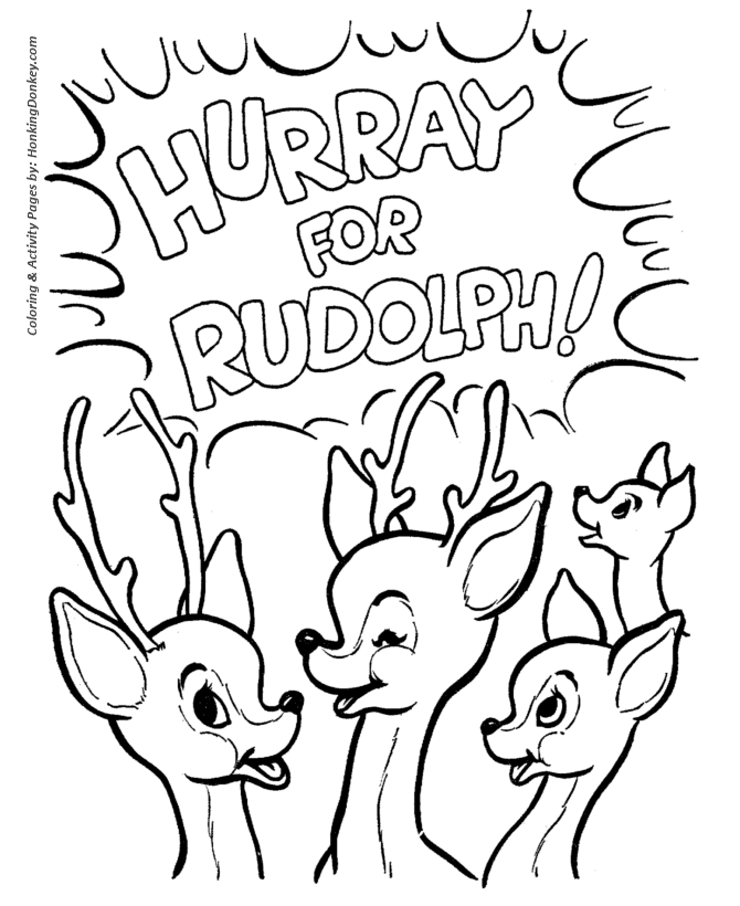 rudolph reindeer Colouring Pages (page 2)