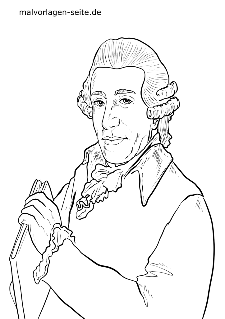 Great coloring page Joseph Haydn | Personalities | Free coloring pages